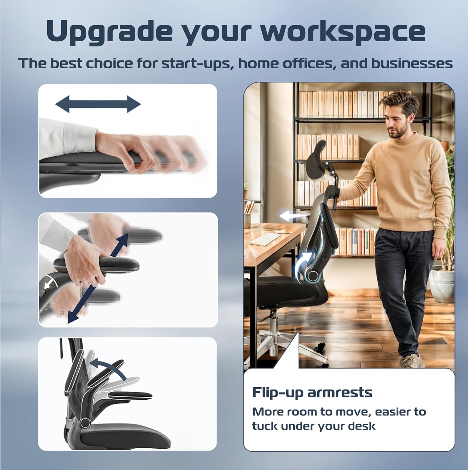 SmartSeat Ergonomic Office Chair Comfy [#1 in Tests] Ergonomic Chair with Breathable Mesh Back | Computer Chair with