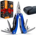 15-in-1 Multitool with Safety Locking, Stainless Steel Pocket Knife & Pliers, Compact EDC Multi Tool for Camping