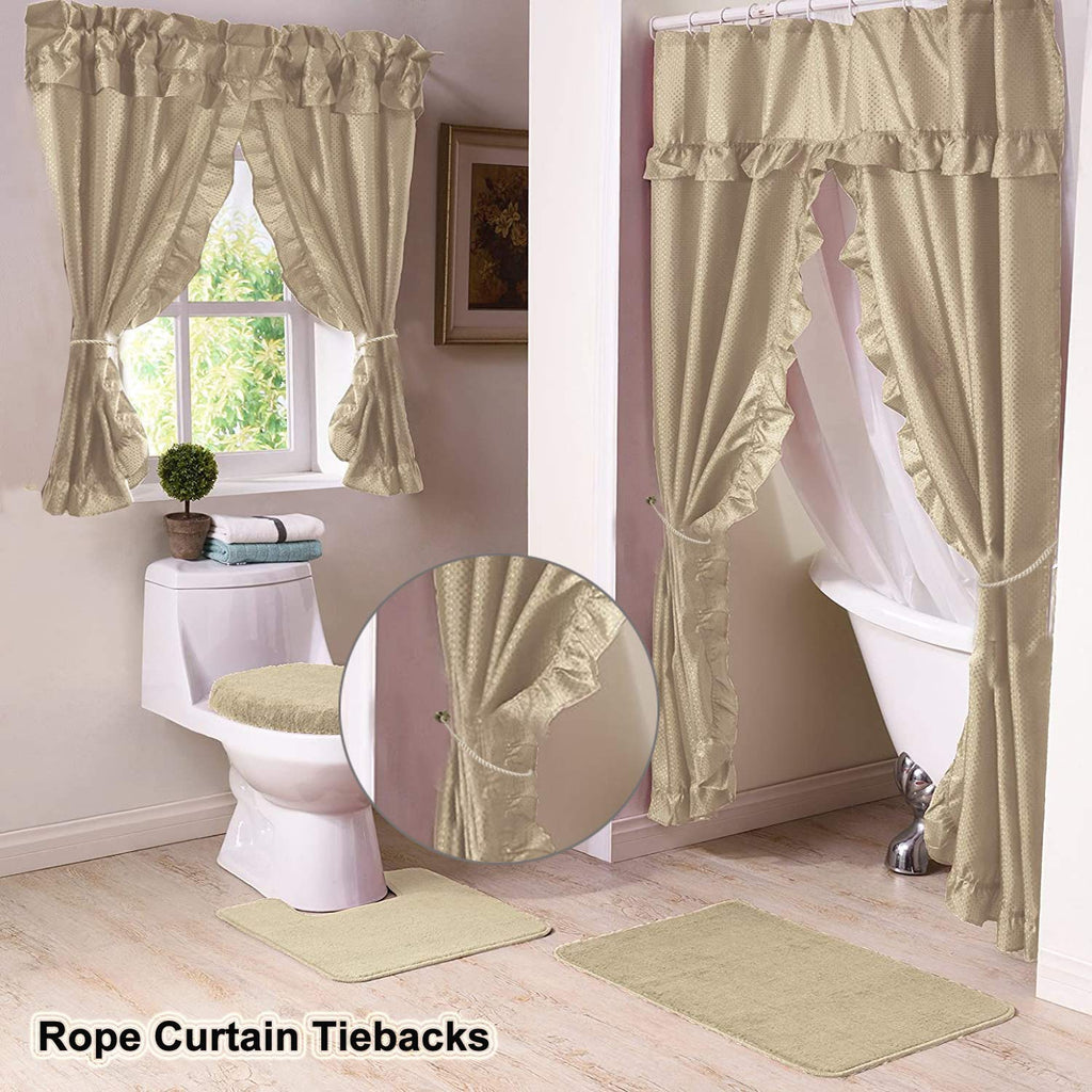 Curtain Tiebacks Ropes, 2pcs Decorative Handmade Tie Backs Curtain Holdbacks Holders Cord for Window Sheer Drapes
