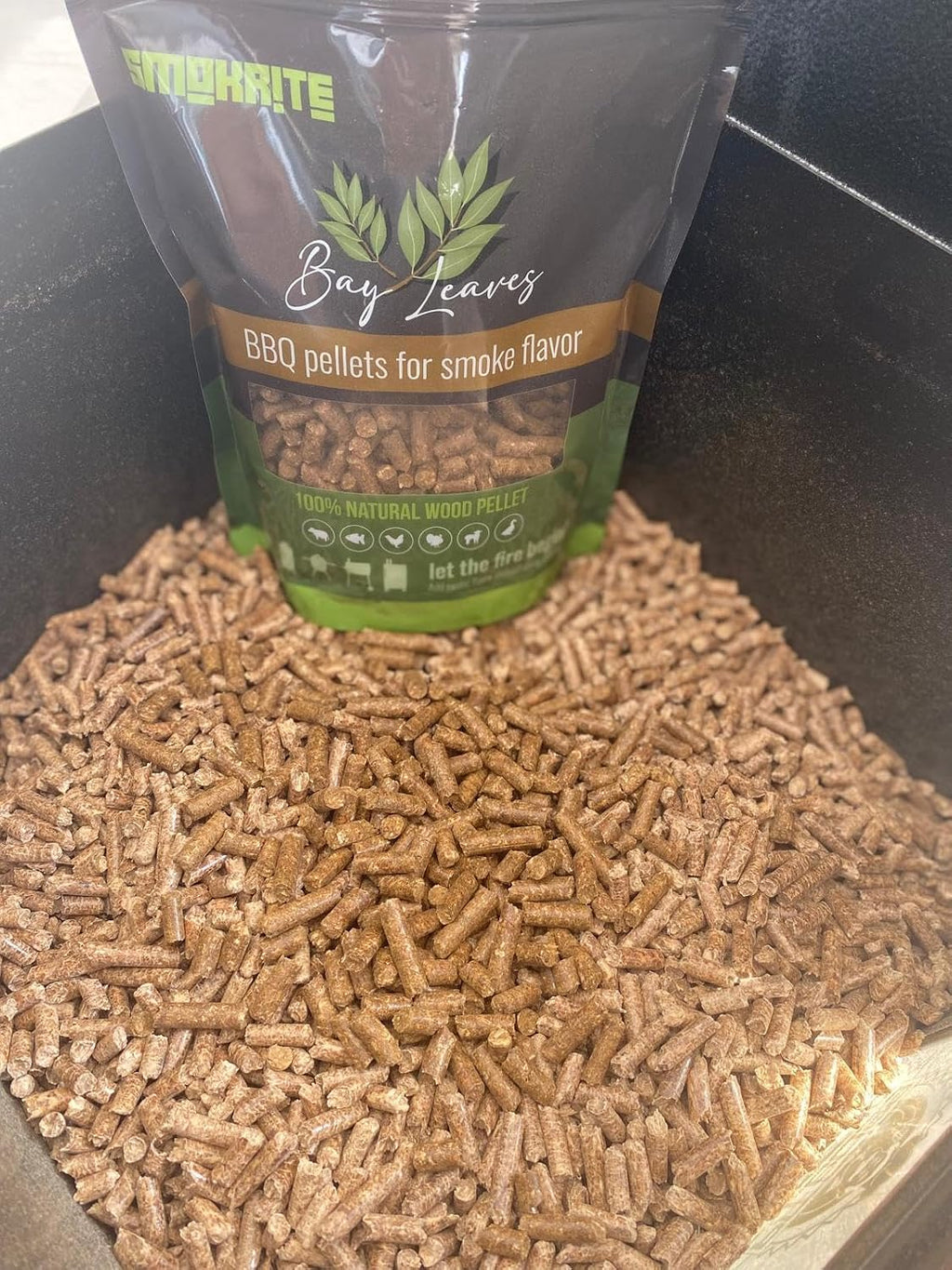 : Bay Leaves Wood Pellets for Smoker Grills, All 100% Natural Hard Wood BBQ Pellets for Outdoor Grills, Smoke, Roast