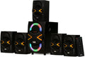 5.1 Speaker System 5.1-Channel with LED lights and Bluetooth Home Theater Speaker System, Black (AA5210)