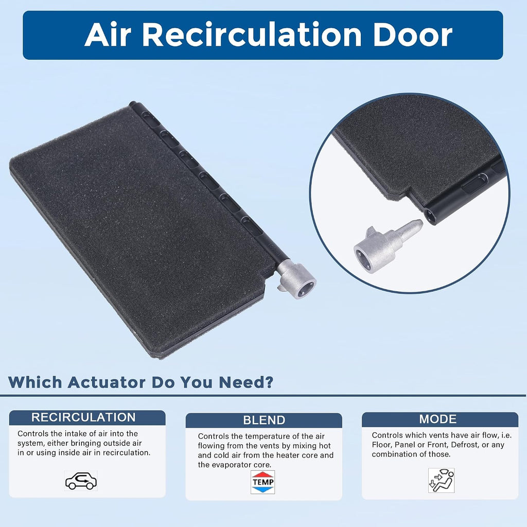 902-325 HVAC Blend Door Repair Kit Compatible with 2002-2010 Dodge Ram 1500 2500 3500 4500 5500 Replaces 68004226AA 68004226AB Recirculation