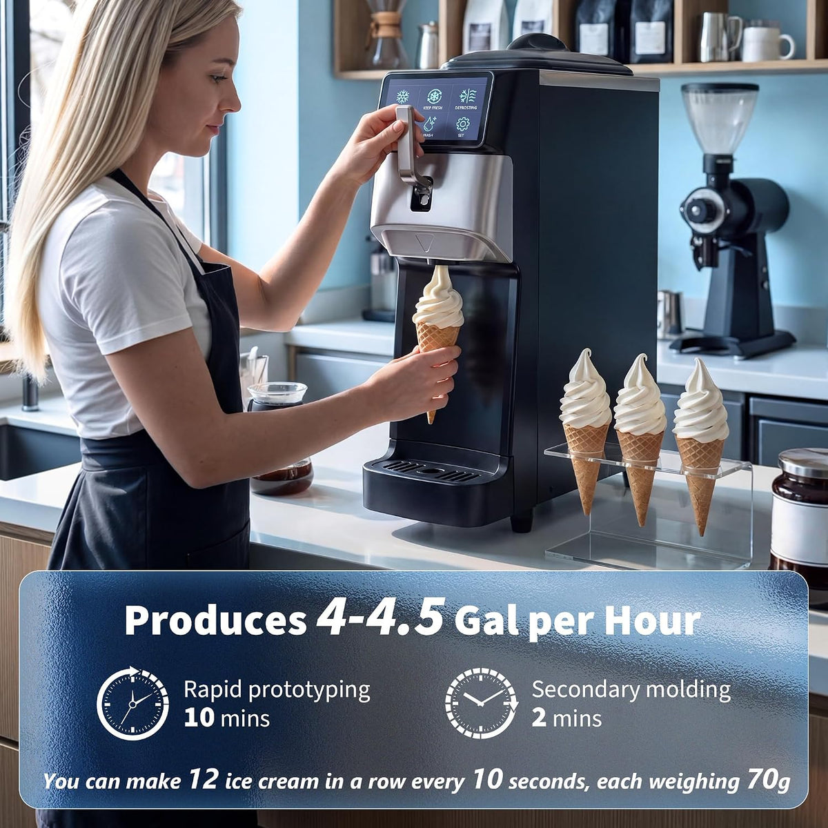 Commercial Soft Serve Ice Cream Maker Machine