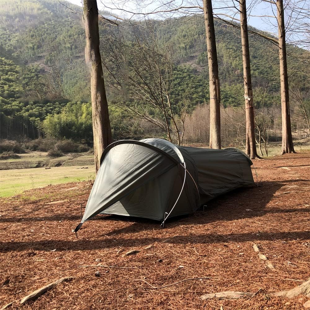 Single Person Tent, Ultralight Backpacking Tent, Waterproof Hiking Tent for Camping, 1 Person Lightweight Camping Tent