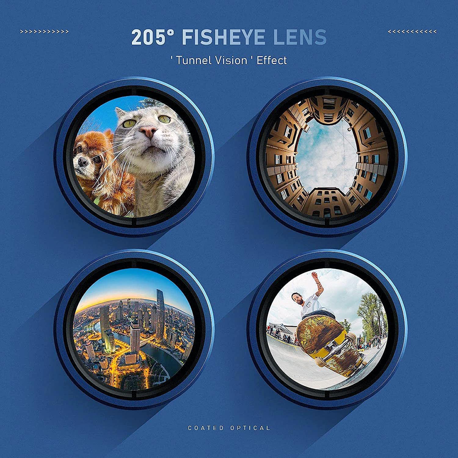 Phone Camera Lens Kit Upgraded Version — Includes 22X Telephoto Lens, 205° Fisheye Lens, 0.67X Wide Angle Lens, 25X