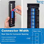 ICC 12-Port Blank Keystone Wall Mount Patch Panel, No Jacks, Black, 1-Pack