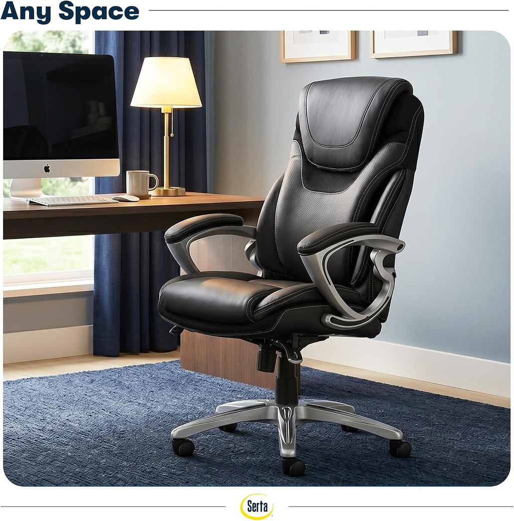 Bryce Executive Office Chair - Ergonomic Computer DeskChair with Lumbar Technology - Adjustable Height - Memory Foam