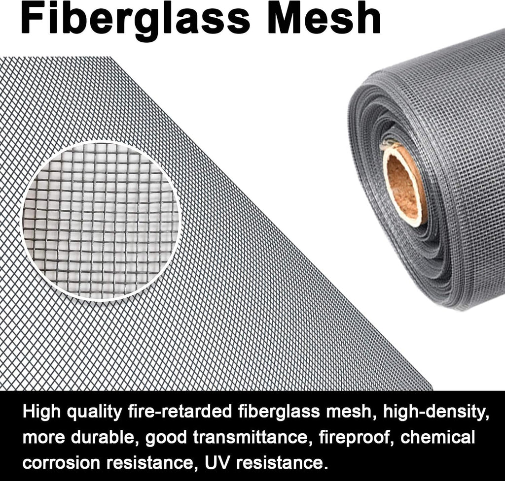 Adjustable DIY Magnetic Window Screen Max 55”H x 36”W Fits Any Size Smaller DIY Easy Installation (White)