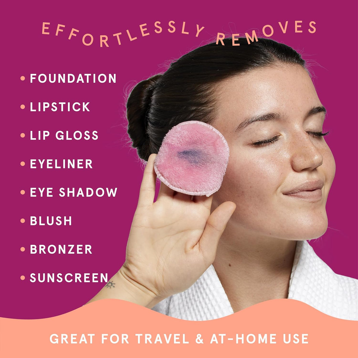 Exfoliating Dual-Texture Facial Pads - Makeup Remover - 9 Count