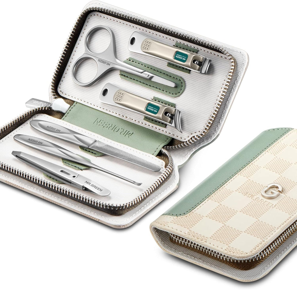 Manicure Sets Light Luxury Nail Clipper Kits Personal Care Tools Fashion Contrasting PU Case (Mr-8884)