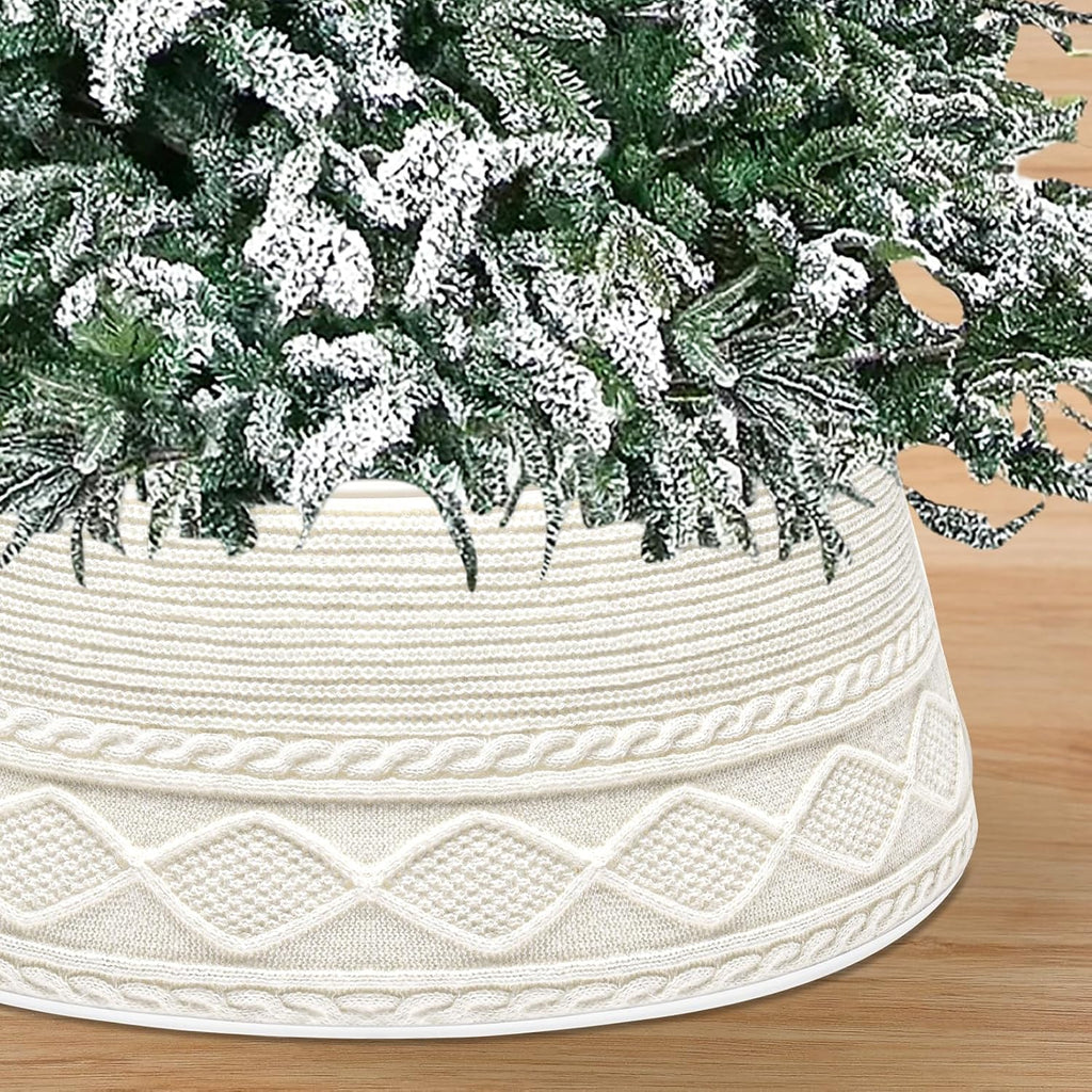 Christmas Tree Collar, 29 inch Knit Xmas Tree Collar, Christmas Tree Collars for Atificial Trees, Tree Stand Base
