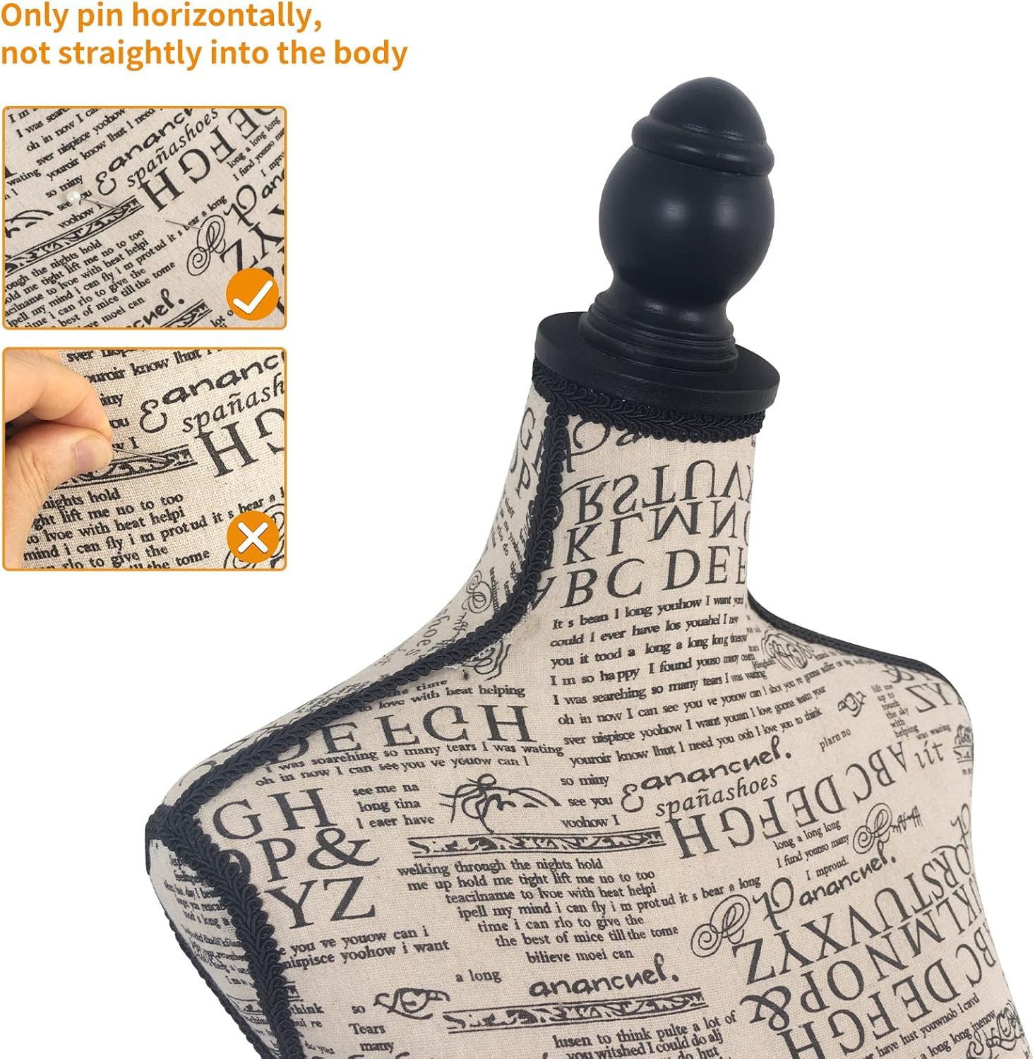 Female Dress Form Mannequin Torso Body with Adjustable Tripod Stand Dress Jewelry Display