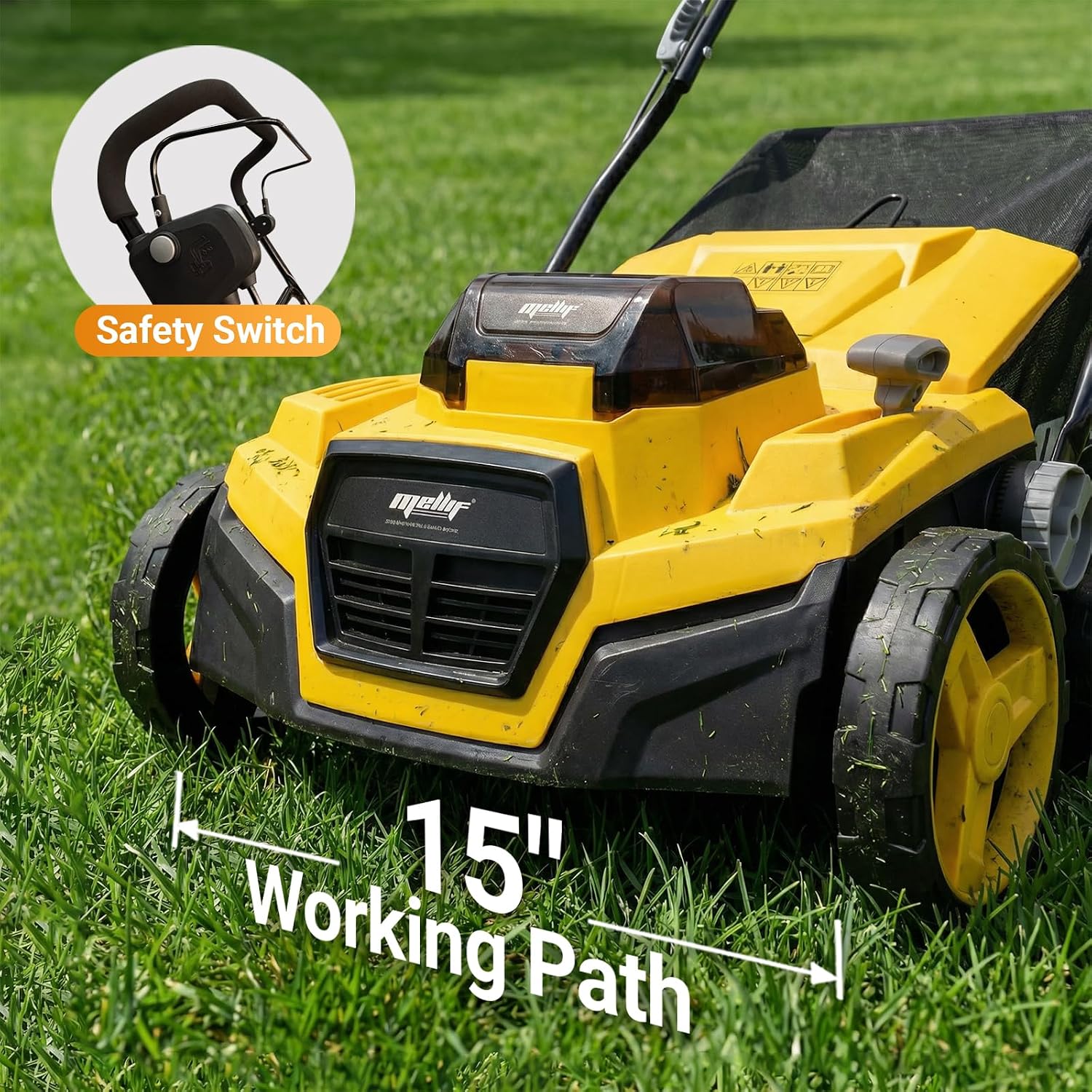 Cordless Lawn Dethatcher and Scarifier Compatible with Dewalt 20V Battery | Tool Only, 15" Electric Brushless