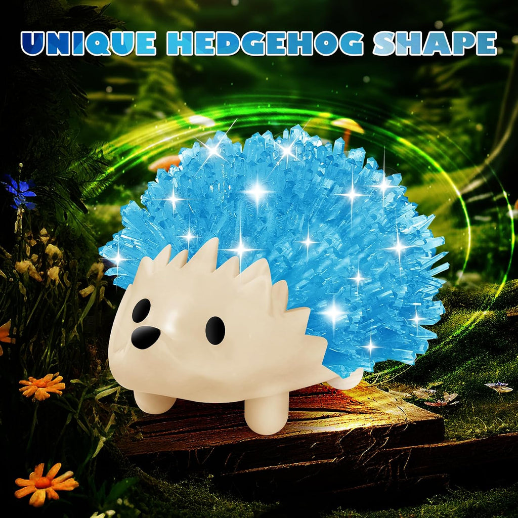 Crystal Growing Kit for Kids - 2 Colors Hedgehog to Grow Fast in (24H),Science Experiments Learning & Educational