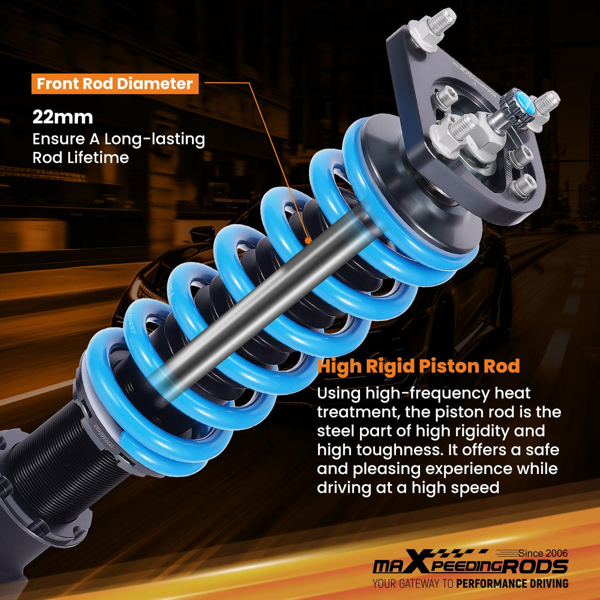 2 PCS Front Coilover for Ford Mustang SN95 1994-2004