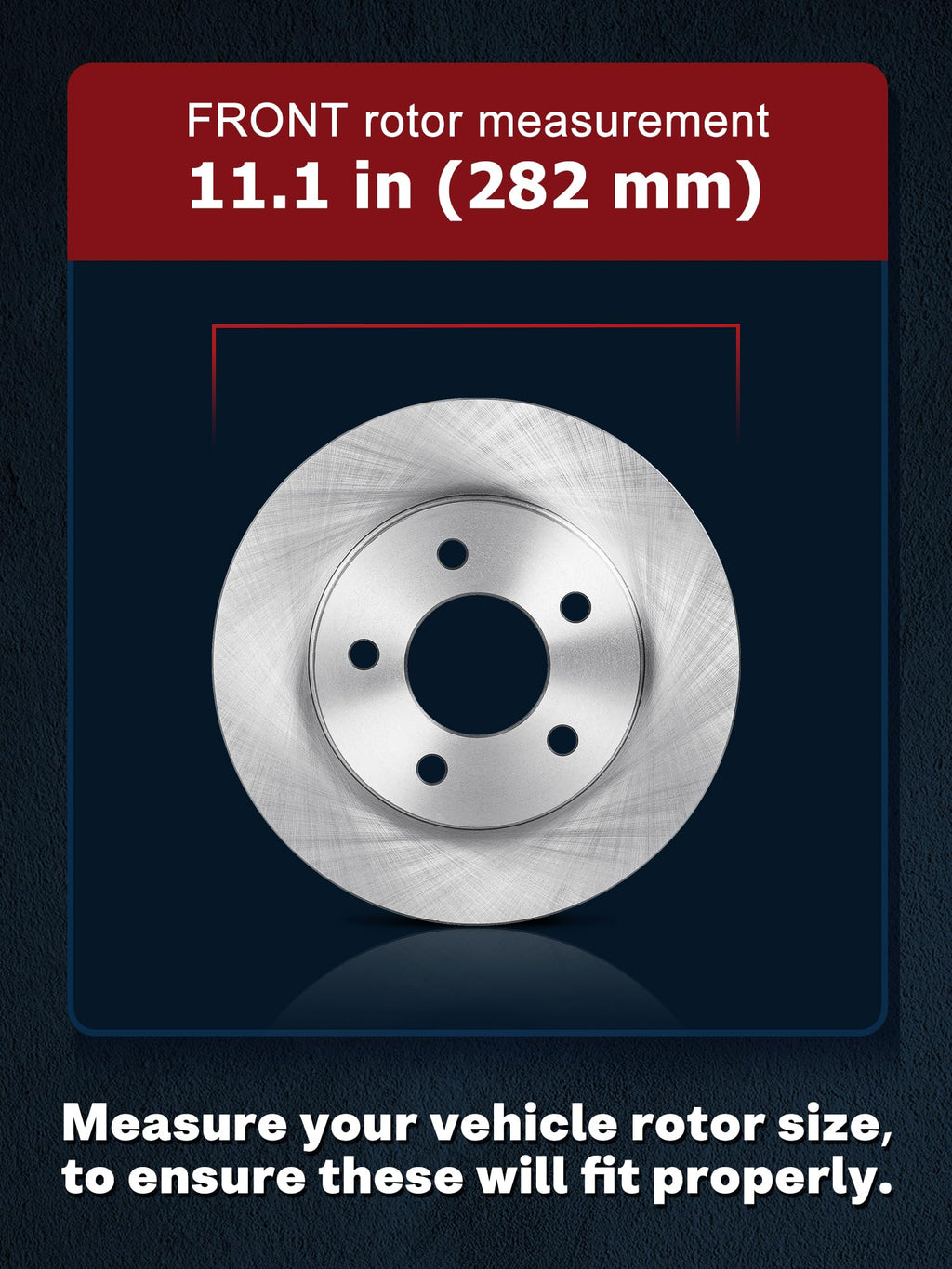 ALLCOMBO 11.1" Front and Rear Brake Rotors Compatible with 2015 Honda Civic