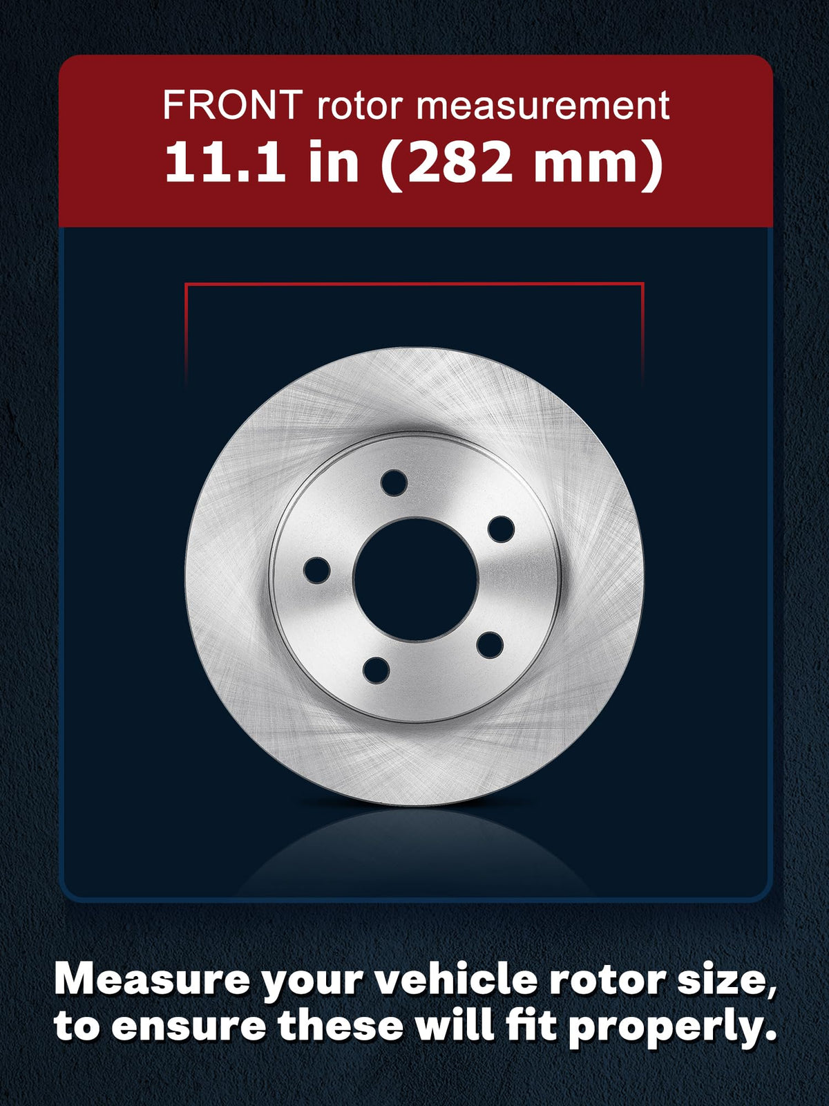 ALLCOMBO 11.1" Front and Rear Brake Rotors Compatible with 2015 Honda Civic