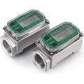 Xuhal 2 Pcs Digital Turbine Flow Meter for Fuel and Water, 1 Inch