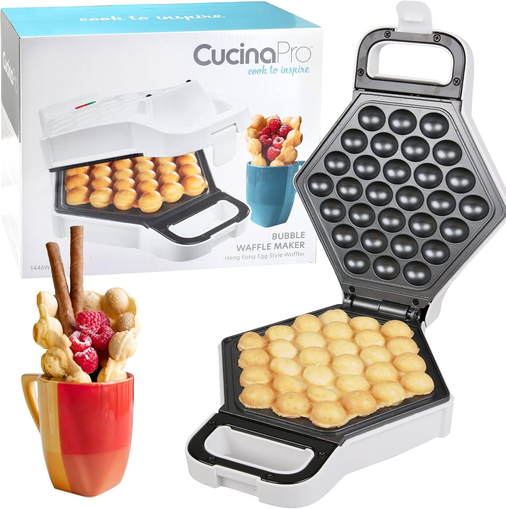 Bubble Waffle Maker, Electric Nonstick Hong Kong Egg Iron Griddle | Ready Indicator Light, Ready in under 5 Mins w