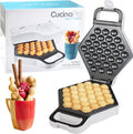 Bubble Waffle Maker, Electric Nonstick Hong Kong Egg Iron Griddle | Ready Indicator Light, Ready in under 5 Mins w