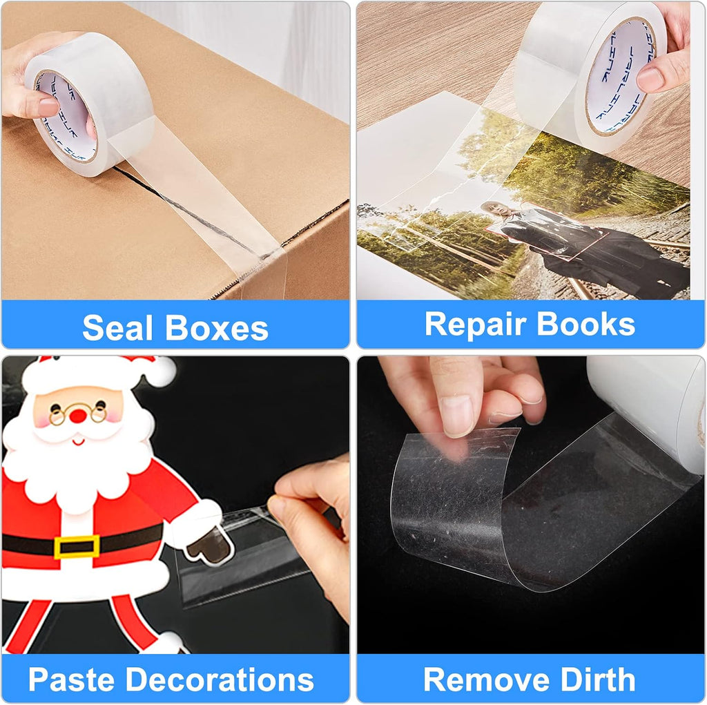 12 Rolls Clear Packing Tape, Heavy Duty Packaging Tape | Ultra Thick 2.8mil and 1.88" Wide. 60 Yards per Roll, 720