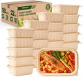 Glotoch 50 Pack (100-Piece) 22oz Food Containers with Lids Reusable