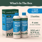 Roobi Philips Compatible Descaling Solution & Cleaner, 2 Pack