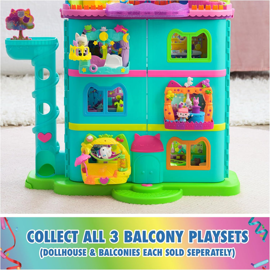 Baby Box Talent Show Balcony Playset, 8-Pcs with Toy Figures, Doll House Accessories & Sensory Play, Kids Toys for