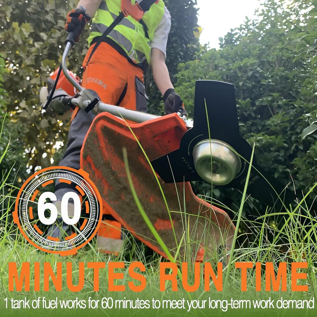 40cc 4 Cycle Gas Weed Wacker Eater, Heavy Duty String Trimmer | Easy Start 3 in 1 Brush Cutter, 18in Cutting Width