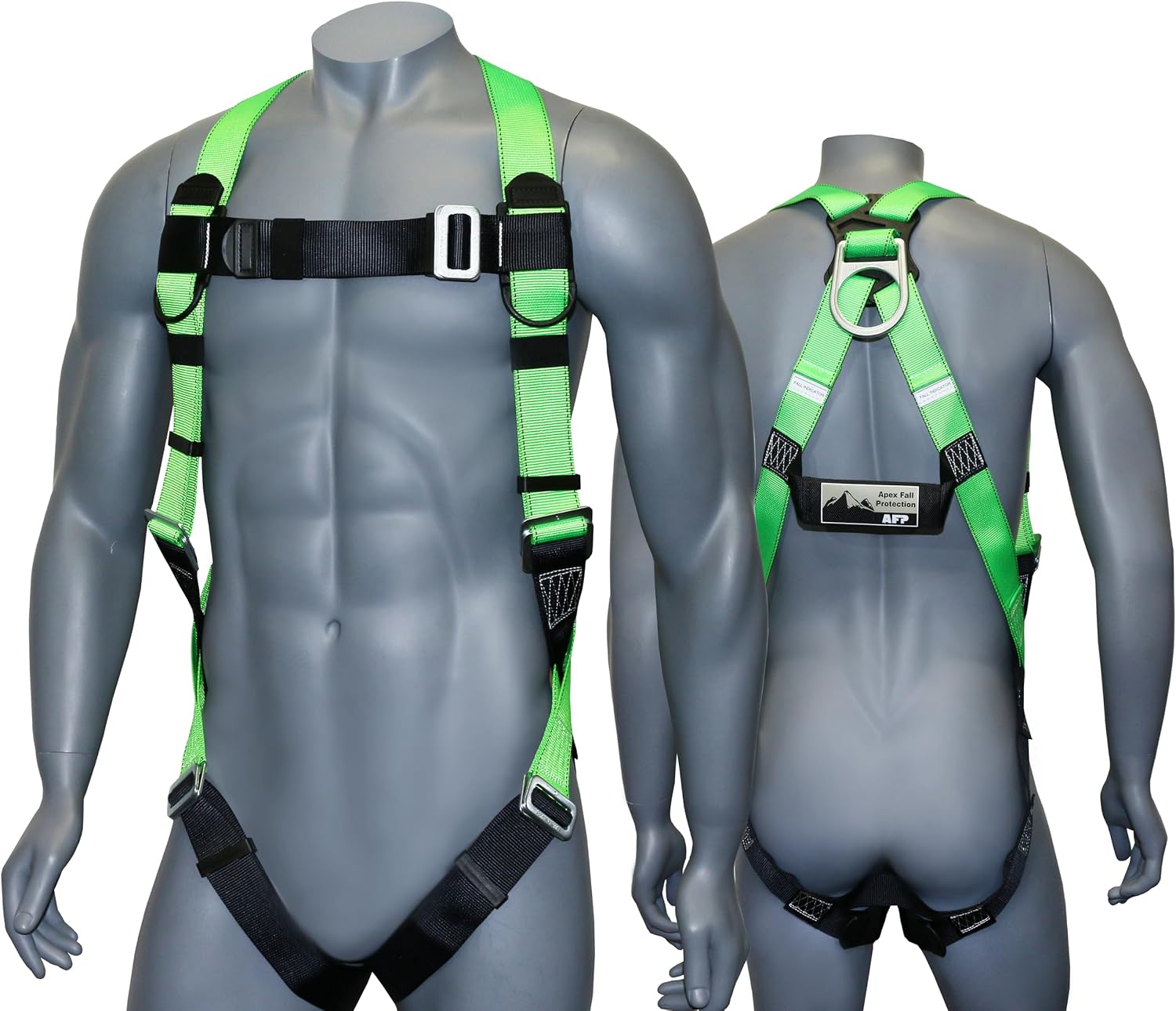 Universal Full-Body Fall Protection Safety Harness with Dorsal D-Ring and Mating Buckle Legs | Roofer, Construction