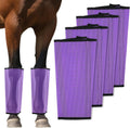Mesh Horse Fly Boots, Purple, Set of 4
