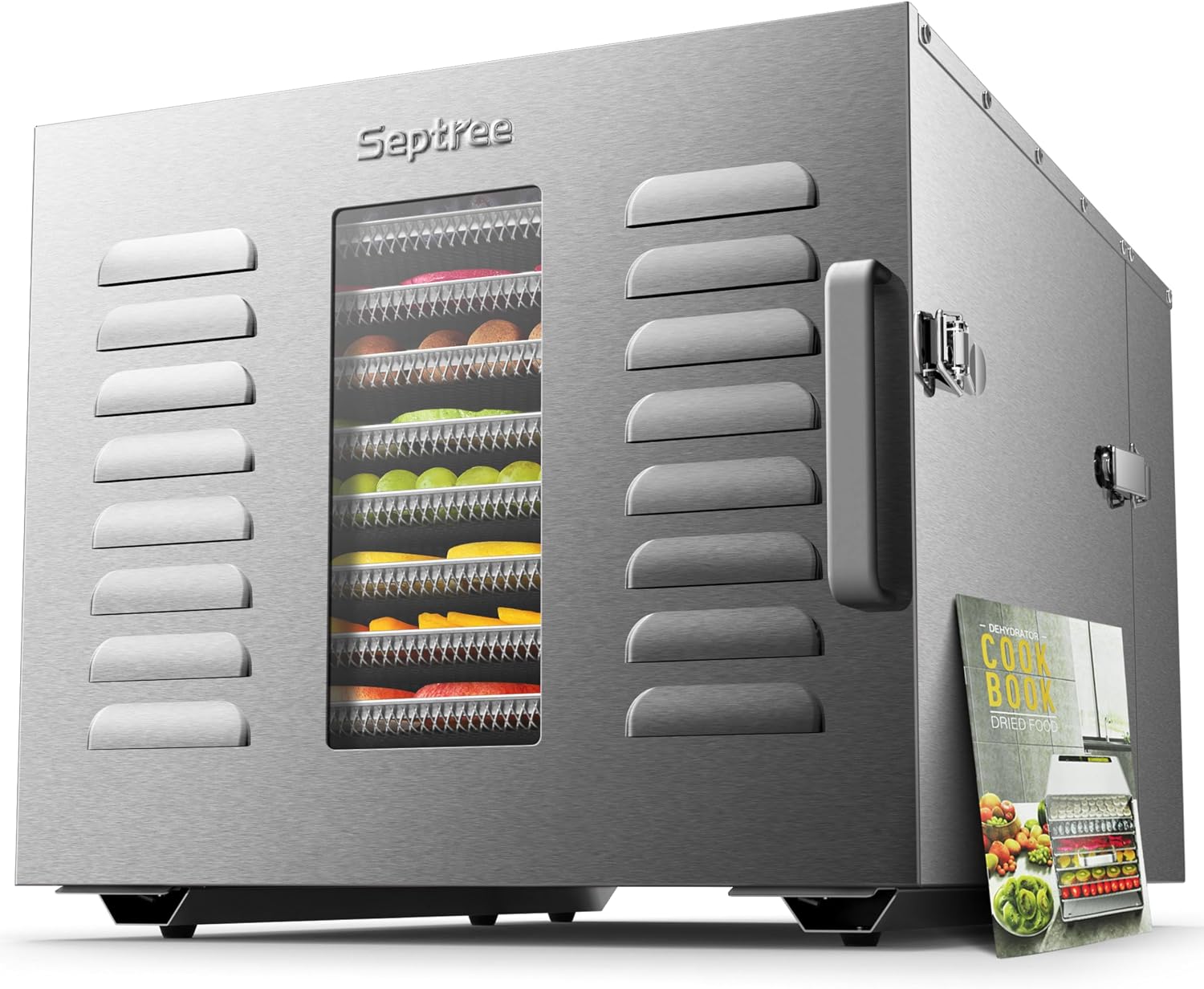Commercial 10 Trays Food Dehydrator Machine for Jerky and Herbs Usable Area up to 24.65ft² and 194℉ Temperature 1000W