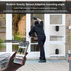 Indoor Security Camera 2K Pet Camera 2.4 GHz Dog Camera Black 2 Pack