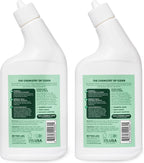 Toilet Bowl Cleaner, Plant-based, Stain & Odor Remover, Tea Tree & Peppermint Scent Cleaning Gel, Liquid Bathroom
