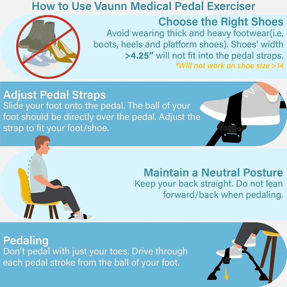 Foldable Compact Professional Wrist Arm Leg Strengtheners Pedal Exerciser with Electronic Display for Indoor
