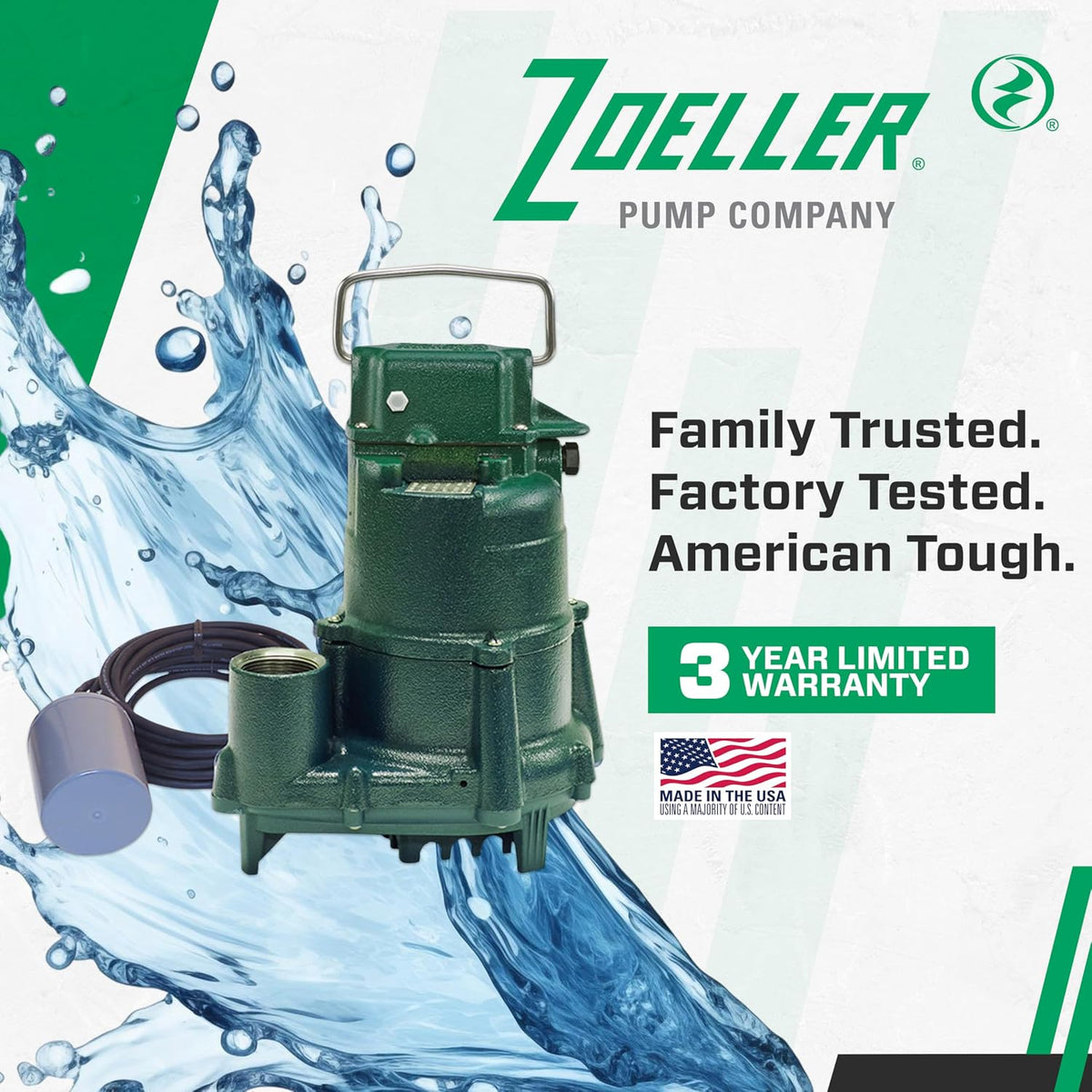 Zoeller BN98 Effluent Pump - ½ HP - Nonautomatic -115V
