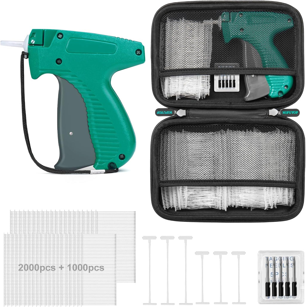 Tagging Gun for Clothing, Price Tag Gun for Clothes Labeler with Case, Standard Price Tagger Retail Garment Attacher