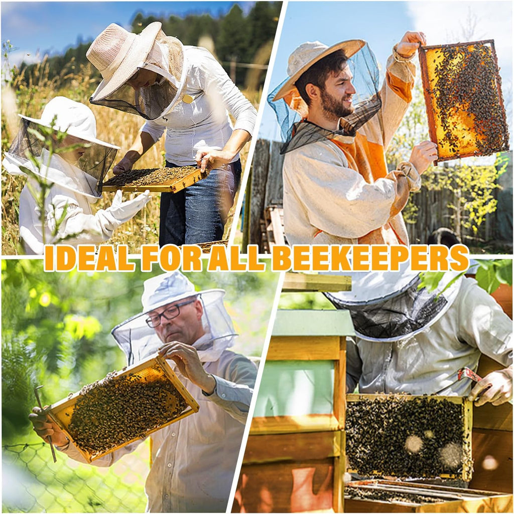 10 Pack Beehive Frames with Wax Dipped Plastic Foundations, Deep Brood Box Bee Frames 9-1/8 Inch for Beekeeping (Yellow)