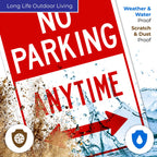 No Parking Anytime Sign, with Arrows
