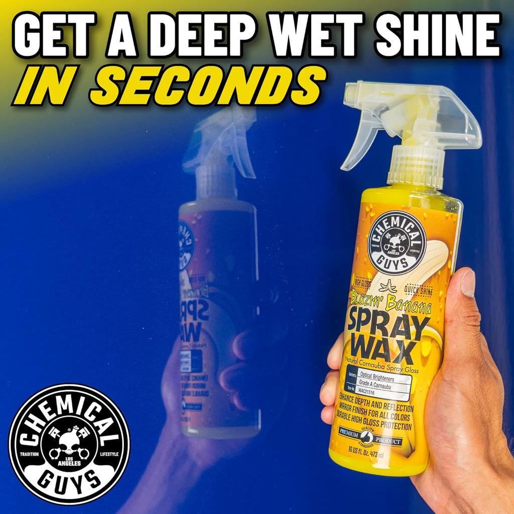 Spray Wax Blazin' Banana - Carnauba Car Wax Spray for High Gloss Shine and Protection, Safe for Cars, Trucks, SUVs