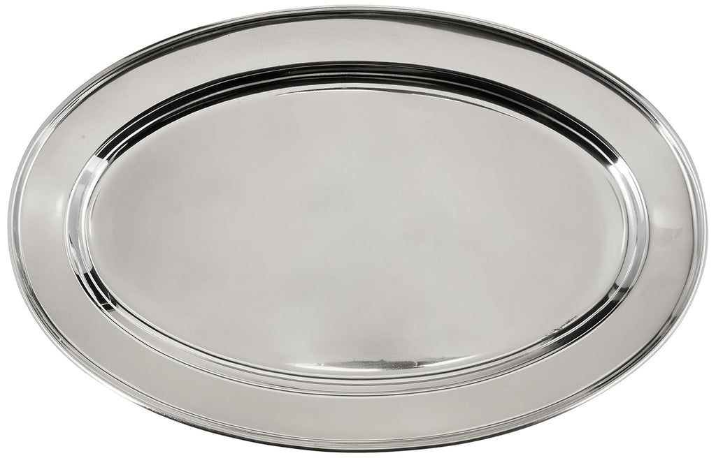14" x 8 3/4" Oval Stainless Steel Platter