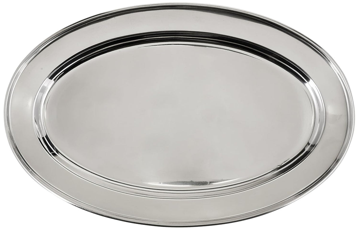 14" x 8 3/4" Oval Stainless Steel Platter