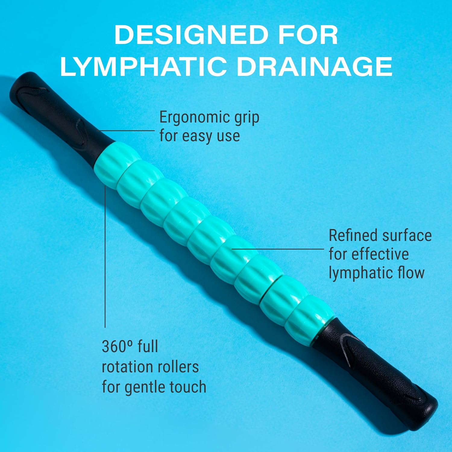 Muscle Roller Lymphatic Drainage Massage Roller Stick - for Myofascial Pain Relief | Post Liposuction & Fibrosis