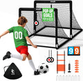 Kids Soccer Goal Set for Backyard, Portable Soccer Nets Set of 2 with Soccer Ball, Scoreboard, Agility Ladder, Cones