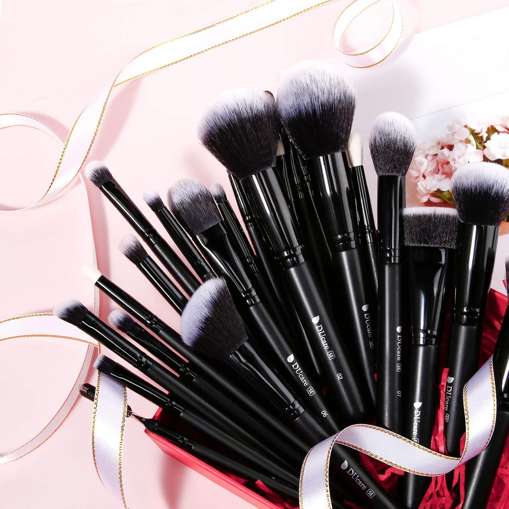 Professional Makeup Brushes Set 27Pcs Makeup Brush Set Premium Synthetic Kabuki Foundation Blending Face Powder Blush