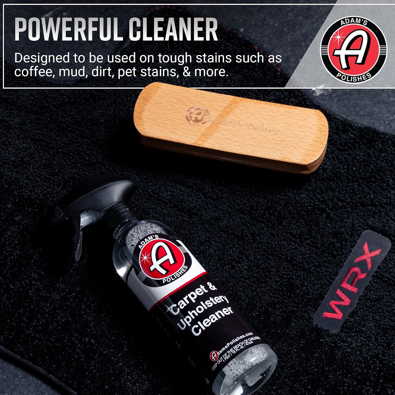 Carpet & Upholstery Cleaner (16oz) - Powerful Car Carpet Cleaner For Auto Detailing, Cloth & Fabric Interior Cleaning