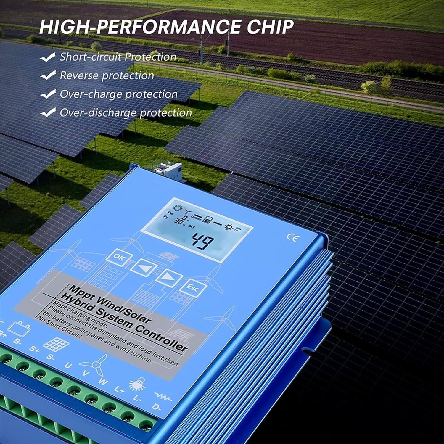 Wind Solar Hybrid System MPPT Charge Controller with Dump Load 3000W,5000W,6000W,8000W,10000W,12000W Wind Turbine