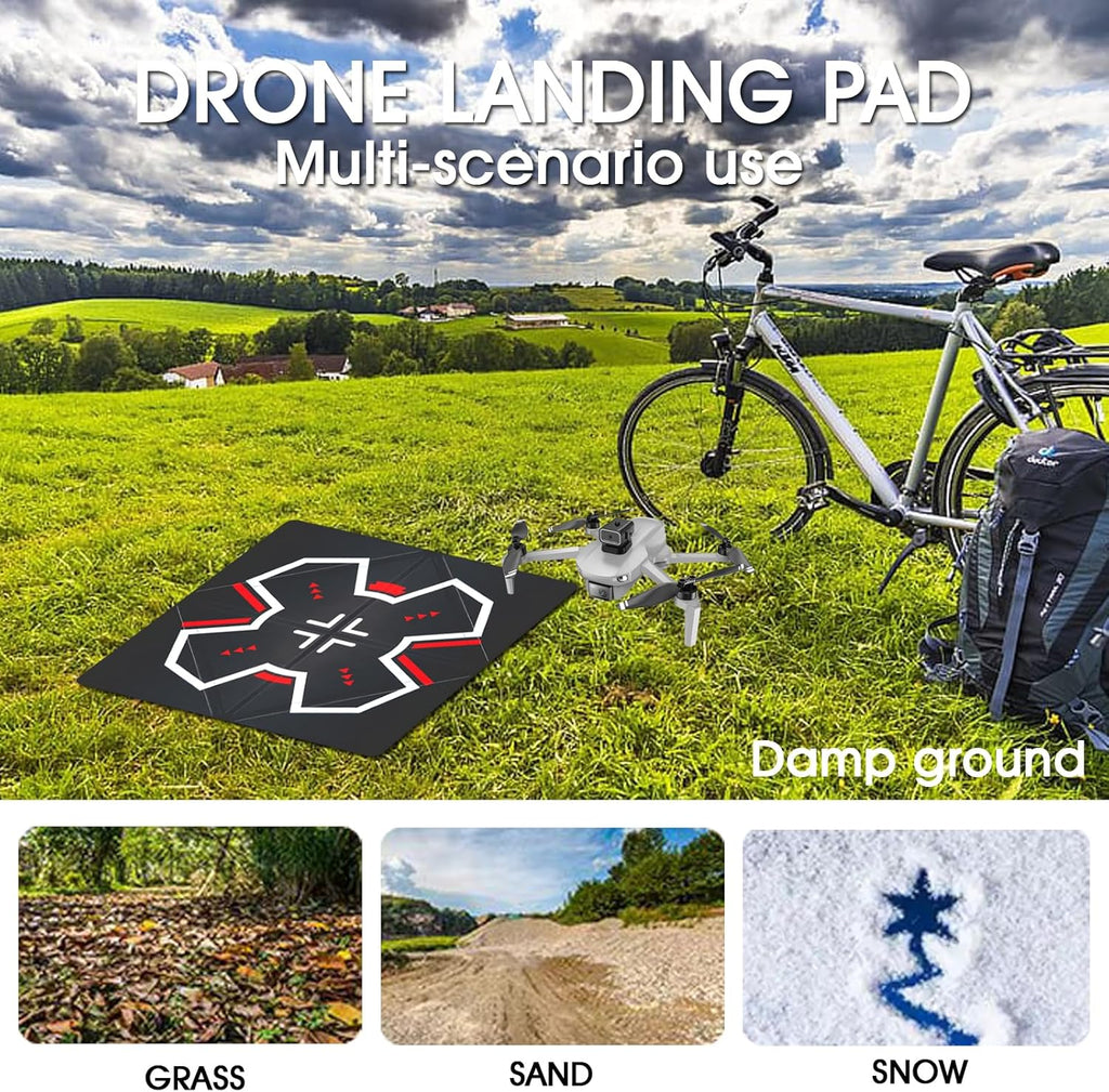 Universal Drone Landing Pad - Fast-Foldable, Portable, Weighted for Wind Resistance | Waterproof Landing Pad