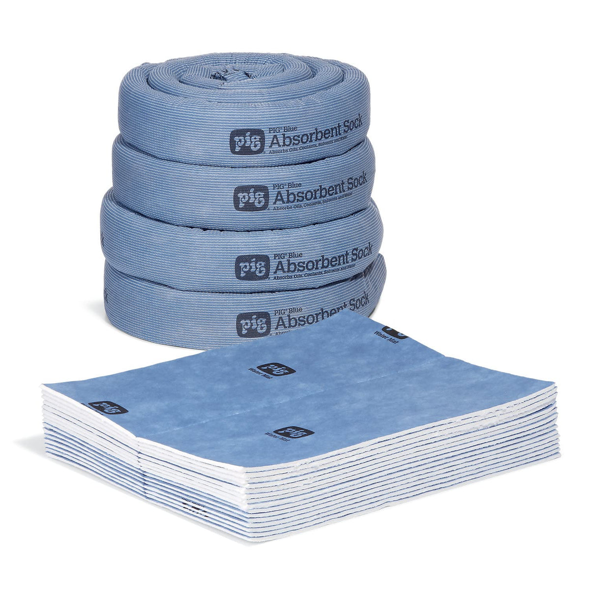 PIG Water Absorbing Kit - Absorbs up to 12 Gallons per kit - Blue - PM50492
