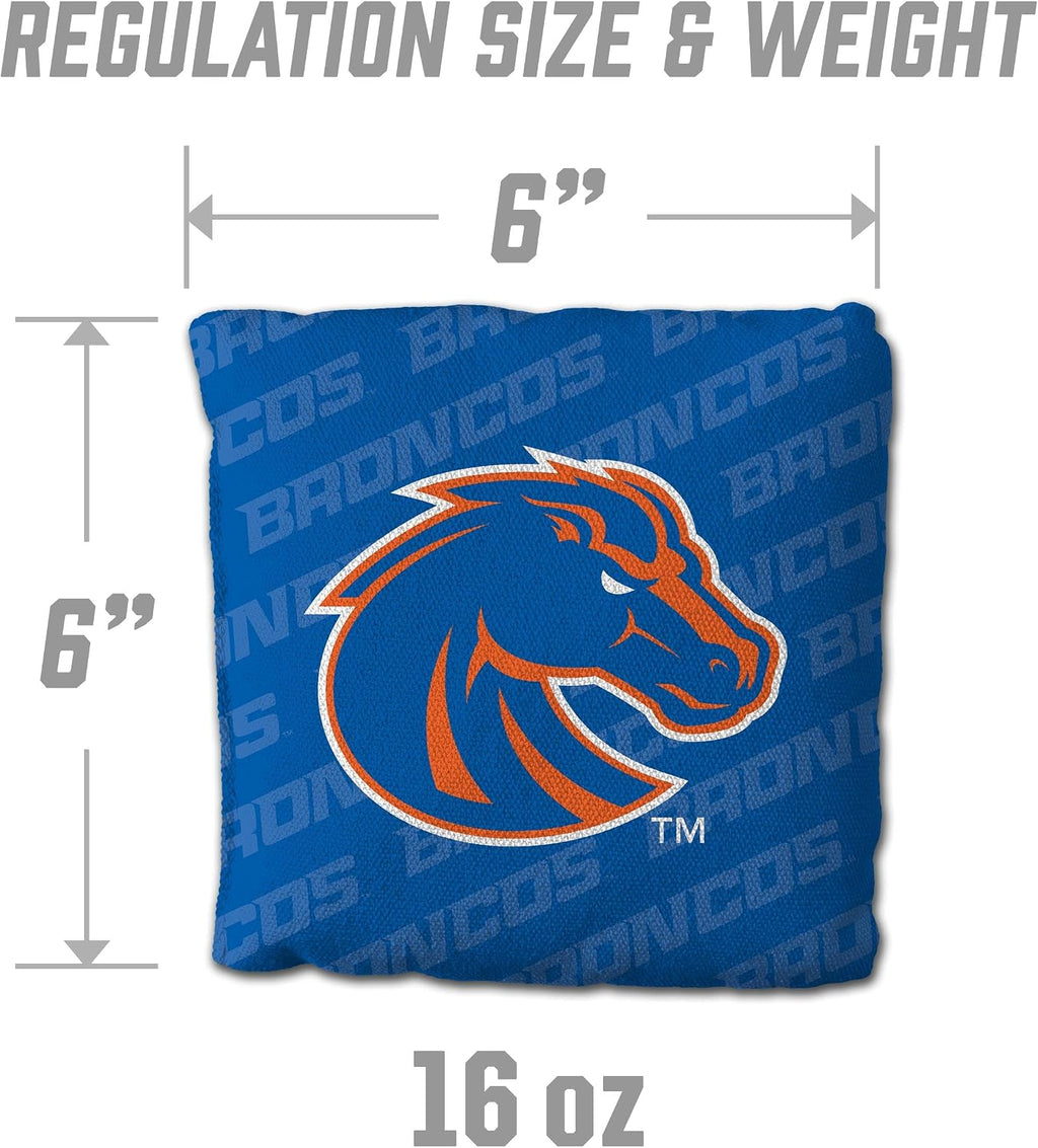 Officially-Licensed NCAA Set of 4 Cornhole Bags - All Weather Regulation 6” x 6” Size - 16oz Weight - Designed in USA